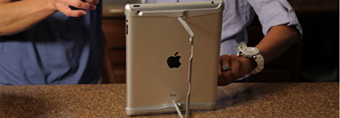 HumanToolz iPad stand in use