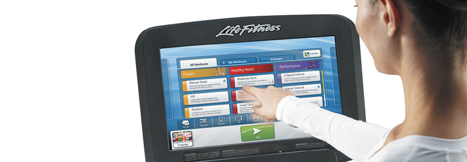 Life Fitness Discover user interface