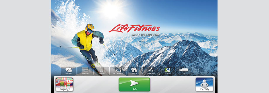 Life Fitness user interface